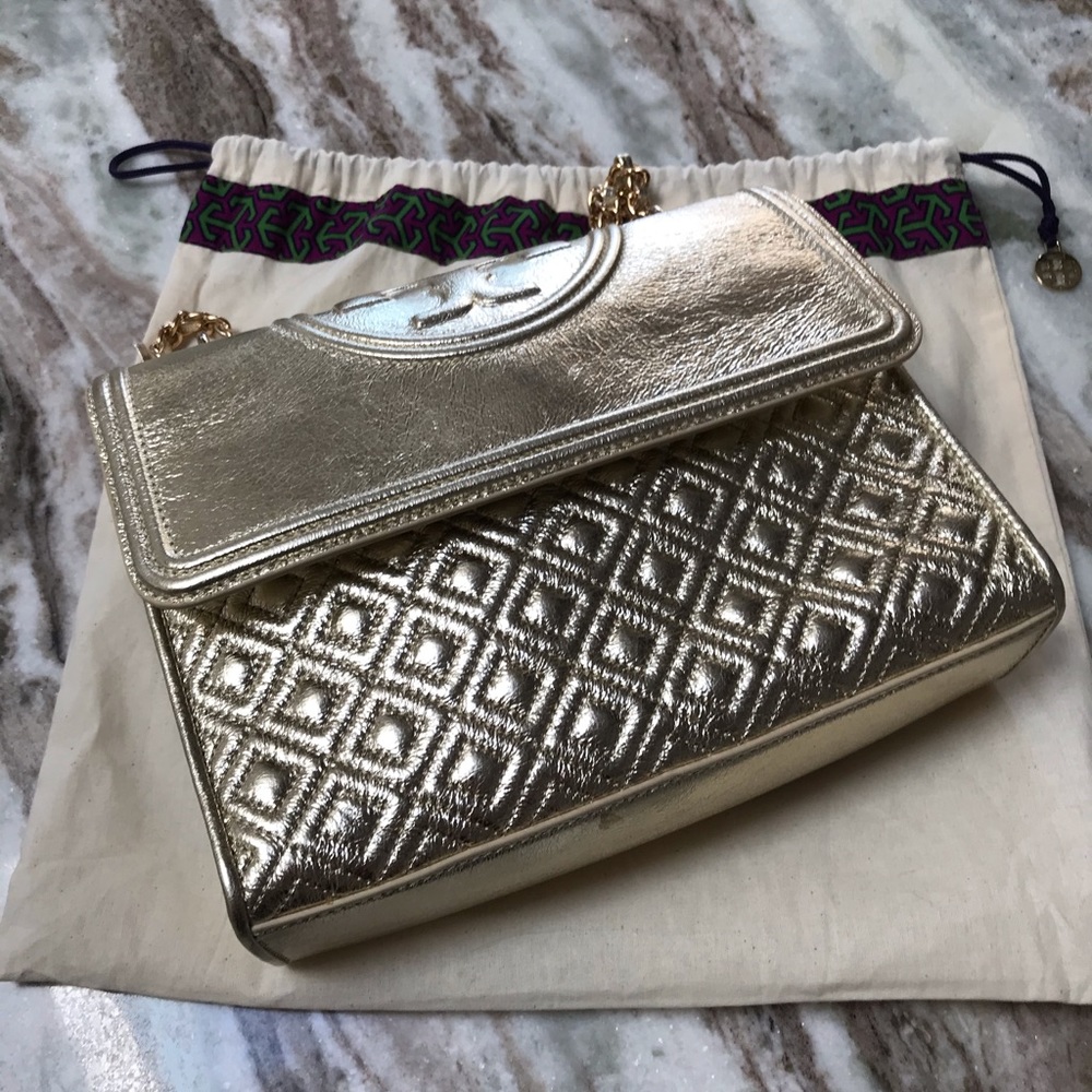 Tory Burch gold chain & tassel purse! Brand new!